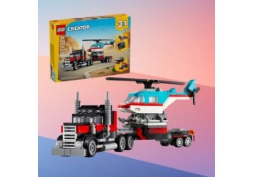 LEGO Creator 3w1 Ciężarówka z platformą i helikopterem za 50 zł (cena katalogowa 81,99 zł) w polskich sklepach