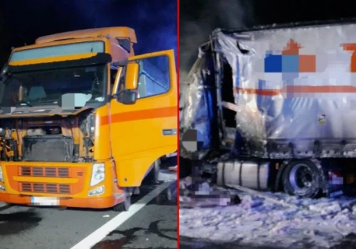 Tragiczny wypadek na S12. Zderzyły się dwa tiry, jedna osoba nie żyje
