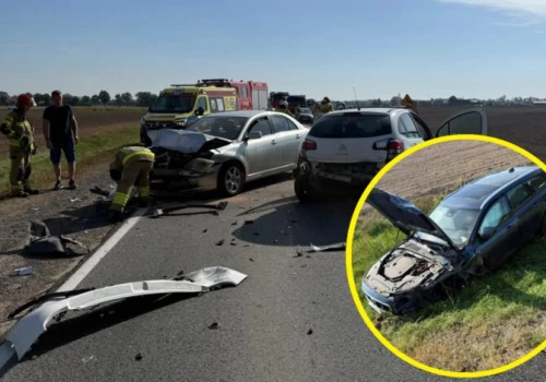 Wypadek na DK91 w Karlinie. Zderzyły się cztery samochody osobowe – są utrudnienia