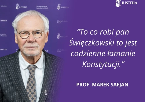Prof. Marek Safjan: Działania Święczkowskiego to codzienne łamanie Konstytucji.