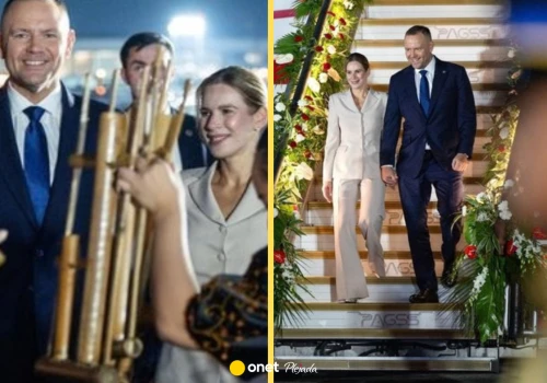 Marta i Karol Nawroccy wylecieli z Polski. Tak się zaprezentowali na lotnisku