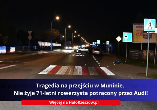 Tragedia na przejściu w Muninie. Nie żyje 71-letni rowerzysta potrącony przez Audi!