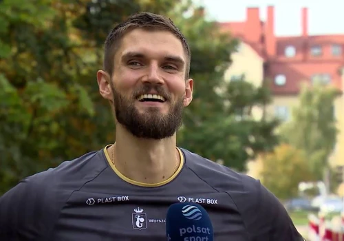 Karol Kłos w świetnym humorze przed startem TAURON Ligi. 