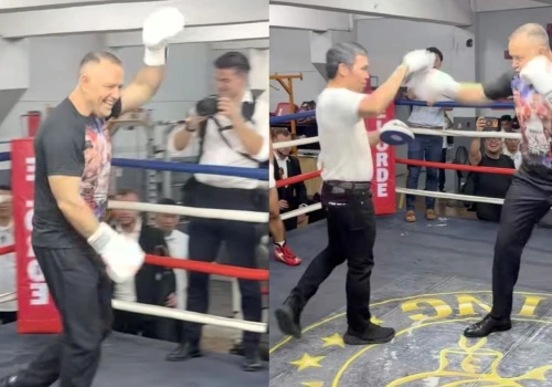 Karol Nawrocki wskoczył na ring i zaczął boksować. Takie sceny podczas wizyty na Filipinach