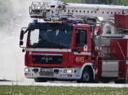 Kłęby dymu nad Władysławowem. Pożar pawilonów handlowych