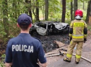 Tragedia na Mazowszu. Auto dachowało i stanęło w płomieniach, nie żyje kierowca