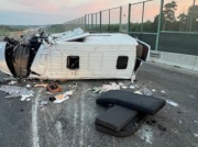 Kraksa na autostradzie A2. Dziewięć osób rannych, pięć w stanie krytycznym