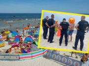 Afera na plaży w Łebie, do akcji wkroczyła policja. 