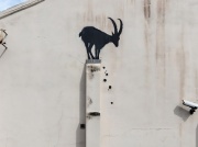 Banksy prezentuje swój nowy mural. Co oznacza czarna koza?