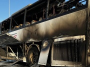 Autobus stanął w ogniu. Spłonął doszczętnie! W środku byli pasażerowie