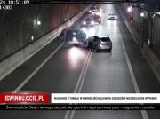 Czołowe zderzenie w tunelu w Świnoujściu [WIDEO]