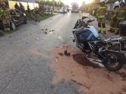 Motocyklista ranny w wypadku. Na miejscu lądował śmigłowiec LPR