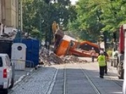 Wypadek w czasie rozbiórki kamienicy w Poznaniu