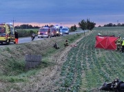 Nie żyje 34-latek, zginął na polu. W akcji policja, straż pożarna i pogotowie