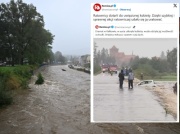 Strażacy uratowali kobietę z samochodu porwanego przez wodę!