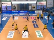 Bloki w meczu PGE GiEK Skra Bełchatów – Cuprum Stilon Gorzów. WIDEO