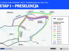 Warianty trasy tramwajowej na Psie Pole. To będzie najdroższa w historii inwestycja komunikacyjna.