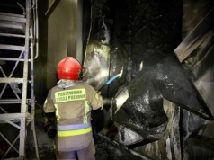 Pożar hali prefabrykatów betonowych. Błyskawiczna reakcja ochroniarza zapobiegła tragedii