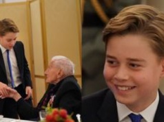 Książę George wprawia się w obowiązki rodziny królewskiej na spotkaniu z weteranami wojennymi