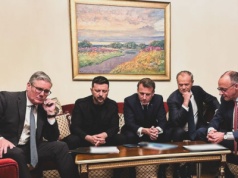 Obecni w Kijowie europejscy przywódcy wezwali Rosję do zawieszenia broni