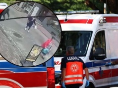 ​Szokujący wypadek w Nowym Targu. Latarnia runęła na kobietę