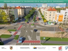 Przebudowa ul. Gajowickiej. Pojawią się buspasy i ciąg pieszo-rowerowy.