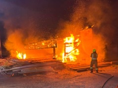 Nocny pożar tartaku koło Gorzowa