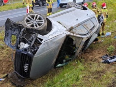 Audi dachowało na S7. Jechała nim 25-letnia mama z małym dzieckiem