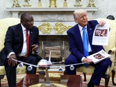 Wpadka Trumpa na spotkaniu z prezydentem RPA. Pokazał złe materiały. Operator 