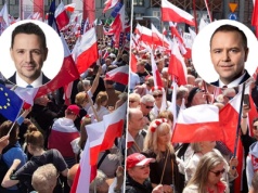 Bitwa na marsze. W tłumie zwolenników Trzaskowskiego pojawił się zaskakujący gość. Nawrocki ma opóźnienie