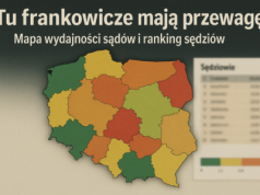 Tu frankowicze mają przewagę! Mapa wydajności sądów i ranking sędziów [raport maj 2025]