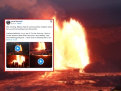 Wulkan znów dał o sobie znać. Doszło do ogromnej erupcji. Lawa sięgała 300 metrów w górę