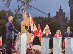 Karol Nawrocki odpowiadał w Końskich na pytania