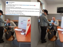 Miłość w czasach wyborów: w lokalu wyborczym w Krępsku pan poprosił panią o rękę