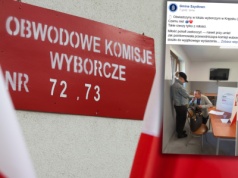 Niecodzienna scena przy urnie. Wyborca nagle padł na kolana