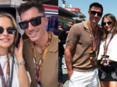 Anna Lewandowska w mini wtula się w Roberta na wyścigach Formuły 1