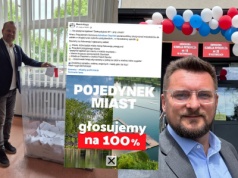Prezydenci Katowic i Sosnowca założyli się, w którym mieście będzie większa frekwencja, przegrany musi przepłynąć kajakiem staw