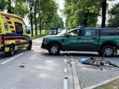 Strażnicy graniczni pierwsi na miejscu wypadku. Ruszyli na ratunek