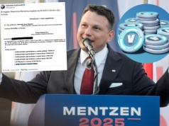 Mentzen w swoim oświadczeniu majątkowym wykazał 45 000 V-dolców o wartości 1600 zł