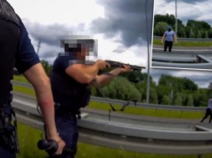 Zablokowane autokary i pseudokibice na drodze. Policja wkroczyła do akcji, padł strzał [WIDEO]