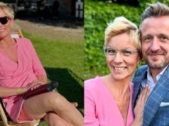Anita Werner w różowej mini wyeksponowała NOGI DO NIEBA na weselu przyjaciół