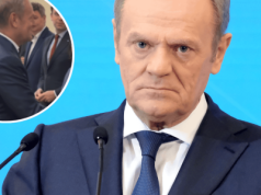 Tusk wita się z ministrami, a w tle... Tylko spójrzcie na jej minę. CAŁA POBLADŁA