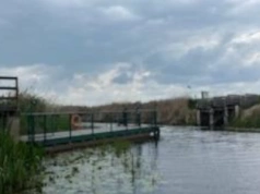 Zamknięta kładka Waniewo – Śliwno. Narwiański Park Narodowy ostrzega: bardzo niski stan wody