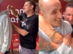 Robert Kubica i Misiek Koterski w duecie przed kamerą. 