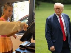 Wnuczka Donalda Trumpa stanęła za kasą. Nagranie podbija sieć [WIDEO]
