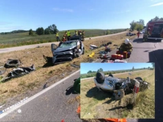 Poważny wypadek na DK16 w Probarku. Siedem osób rannych, w tym dzieci