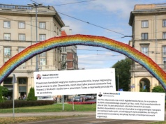 Warszawa: słynna tęcza wraca na Plac Zbawiciela, konserwatywni komentatorzy znowu zbulwersowani