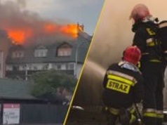 Ogromny pożar pod Warszawą. Pali się blok