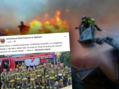 Uczestniczyli w akcji gaszenia pożaru bloku w Ząbkach. Poruszający wpis strażaków
