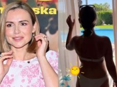 Refleksyjna Marta Żmuda Trzebiatowska pozuje w bikini na wakacjach z rodziną